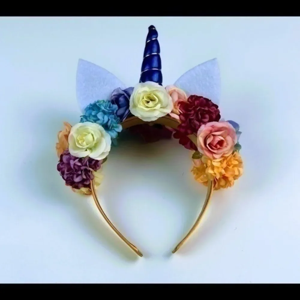 Adorable & colorful Hand-crafted Unicorn crown.